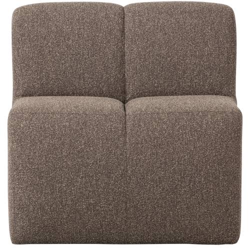 WOOOD eetbankje 84cm met rugleuning Mojo - Bouclé - Bruin Melange - vtwonen shop