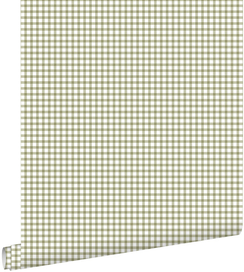ESTAhome behang ruitjes groen - 50 x 900 cm - 132148