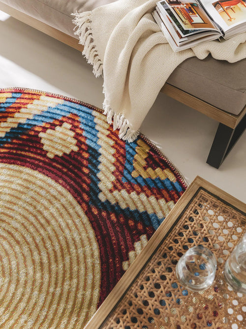 benuta binnen- en buitenkleed Kenya - veelkleurig - ø 160 cm