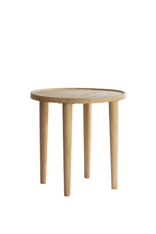 Light & Living bijzettafel QIANO - Ø49x49cm - bruin - vtwonen shop