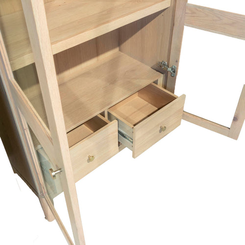 DÉJA Living Vitrinekast Navia - Naturel Eiken - 85x40x200cm