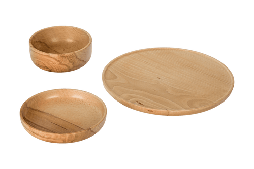 noo.ma OUL bord en kom set van 3 - Beechwood - vtwonen shop