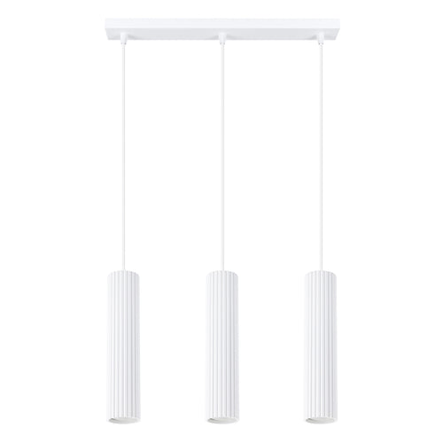 Sollux Lighting Hanglamp KARBON 3L wit - 45x6,5x98cm
