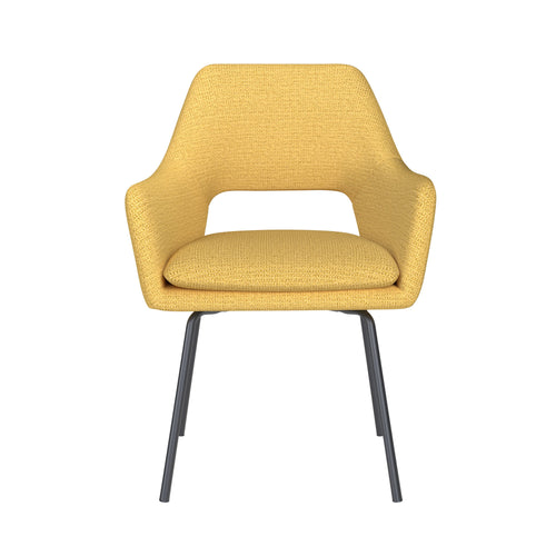 Housecraft Living Mos Eetkamerstoel Metaal Okergeel