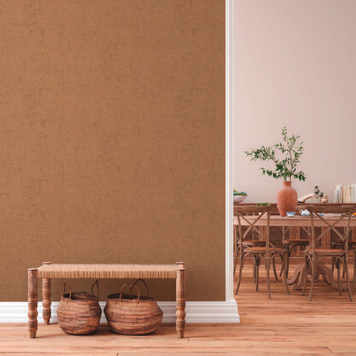 Livingwalls behang effen oranje bruin - 53 cm x 10.05 m - AS-379045
