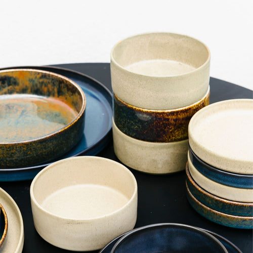 Bonbistro - Plat bord 13,5cm beige Pila - Set van 4 - vtwonen shop