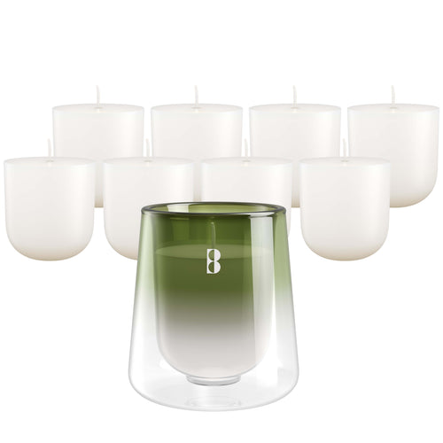 Bolsius houder en navulbare geurkaarsen CleanLight - groen - vtwonen shop