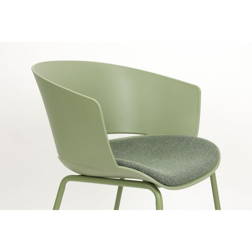 Housecraft Living Jessica Eetkamerstoelen Armleuning Groen - Set van 4