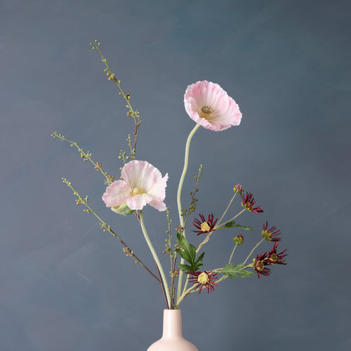 Madame Fleurie zijden boeket Inèz - Contemporary Style - met vaas - vtwonen shop