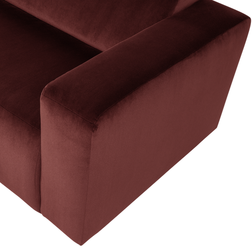 WOOOD 1,5-zits bank arm rechts Mojo Base - Velvet - Kast.bruin - 74x145x97
