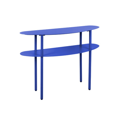 Leitmotiv side table Cool Retro - blauw - 90x28x72.5cm
