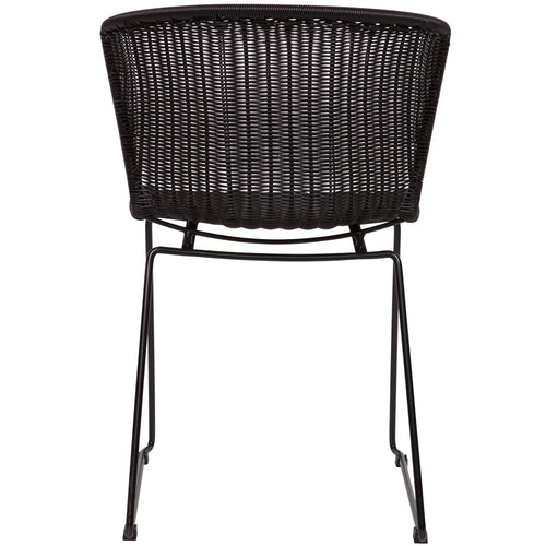 WOOOD tuinstoel Wings - Polyester - Zwart - Set van 6