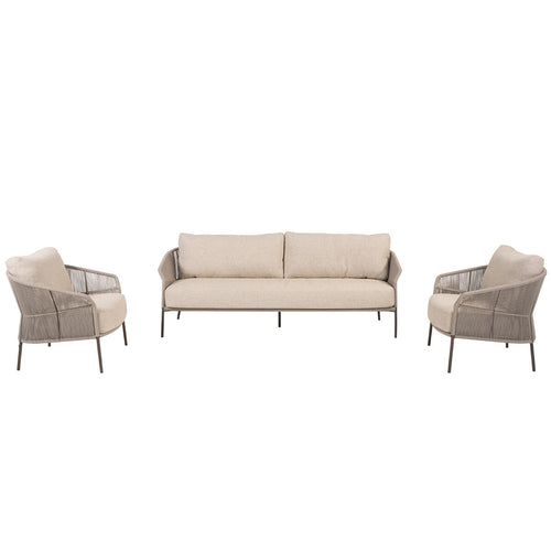 Taste by 4 Seasons loungeset Florence stoel-bank 3-delig - terre