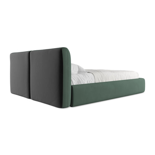 LaMiaSofa Bed met opbergruimte Milano - chenille stof - groente - 180x228x82