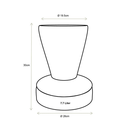 vtwonen Glazen Trompet Vaas - Woondecoratie - Mirre / Zand - 26x30cm - vtwonen shop