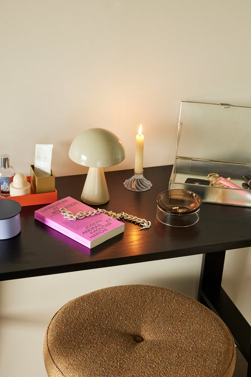 Hübsch draagbare lamp Mush - ijzer/polycarbonaat - ø15xh20cm led - vtwonen shop