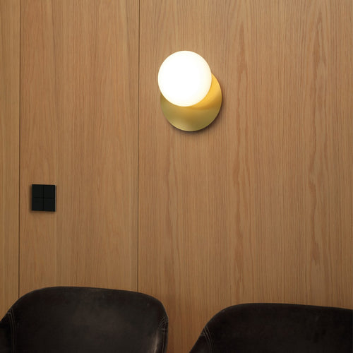 Ideal Lux NINFEA Ronde Flush Wandlamp Messing