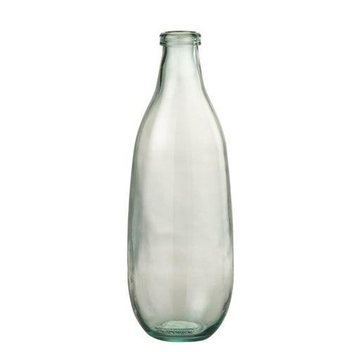 J-Line vaas Fles - glas - transparant - 41 cm hoog