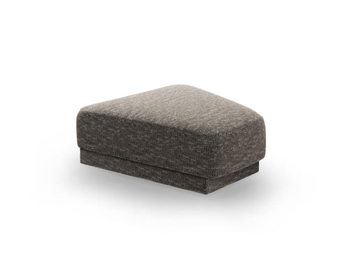 Micadoni Poef Miley chenille, grijs - 79x88x40cm