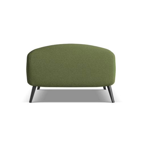 LaMiaSofa Poef Genova - chenille stof - flessengroen - 65x65x44