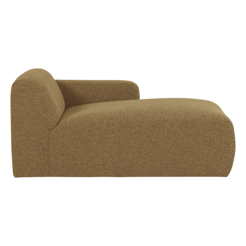 WOOOD chaise longue bank rechts Mojo Base - Bouclé - Geelbruin - 74x112x162