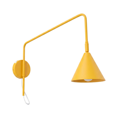 Sollux Lighting Wandlamp NOX 1 geel met schakelaar - 14x61x30cm