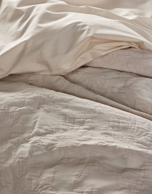 Essenza Philippine dekbedovertrek - Eenpersoons – 140x200/220 cm - Oatmeal