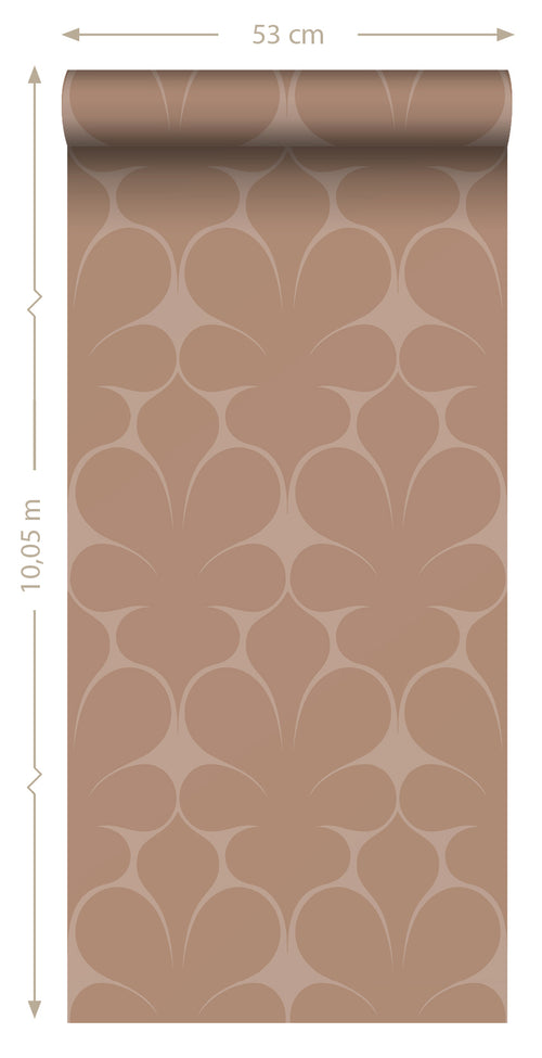 Origin Wallcoverings behang ornamenten terracotta roze - 50 x 900 cm - 347923 - vtwonen shop