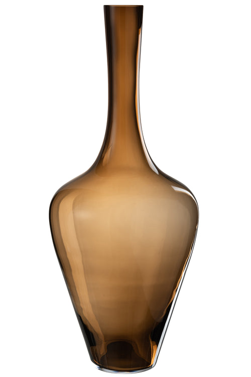 J-Line vaas Joni - glas - amber - large - 70 cm hoog