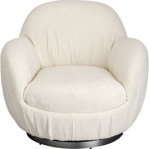 Kare Design Draaifauteuil Nube Boucle creme - vtwonen shop