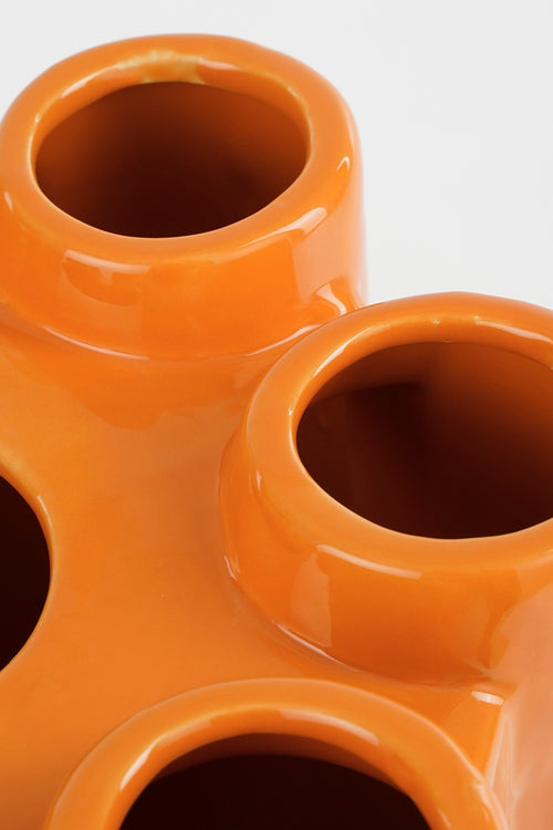 Mica Decorations Minda Tulpenvaas - H34 x Ø28 cm - Keramiek - Oranje