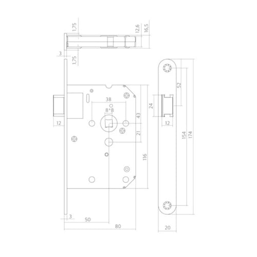 MooideurBeslag Tondo deurklink geveerd - loopslot - vtwonen shop
