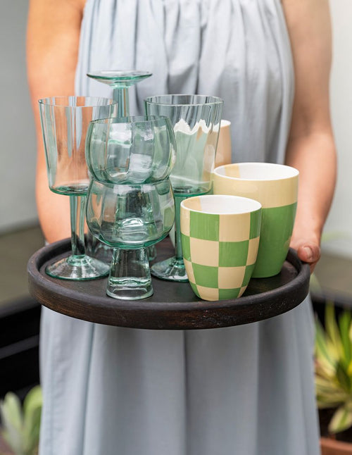 vtwonen Retro Wijnglazen - Glazen - Set van 2 Drinkglazen - Servies - 430 ml - vtwonen shop