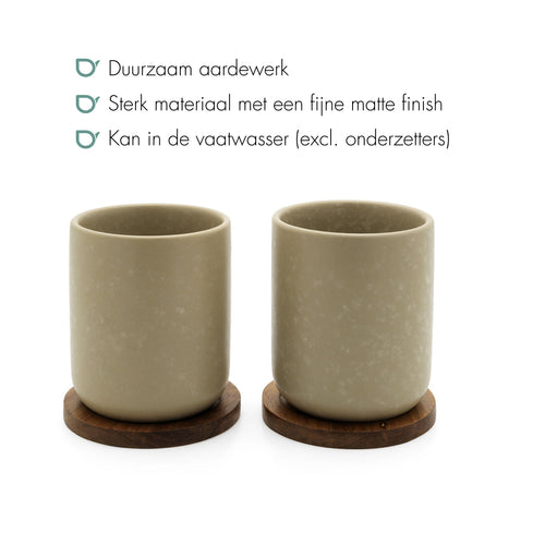 Bredemeijer - Theemok Umea 200ml leemgrijs+onderzetter - vtwonen shop