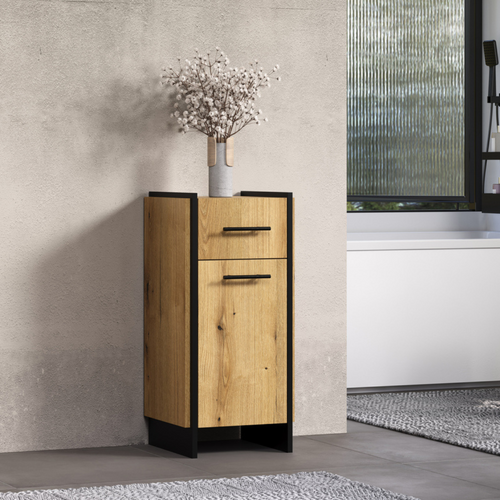 Calicosy - Badkameronderkast ELLIE - licht hout 37x31x79 cm