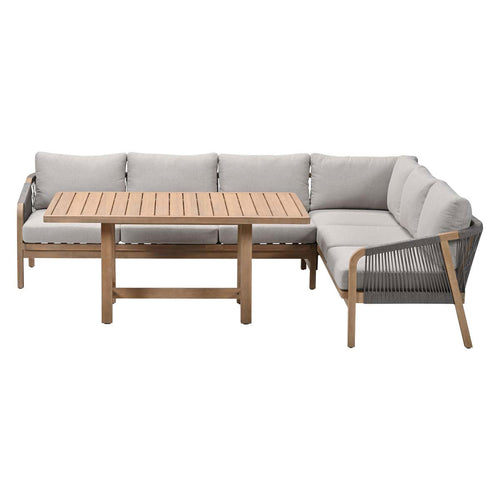 Garden Impressions lounge dining set Alora grey sand - 3-delig rechts