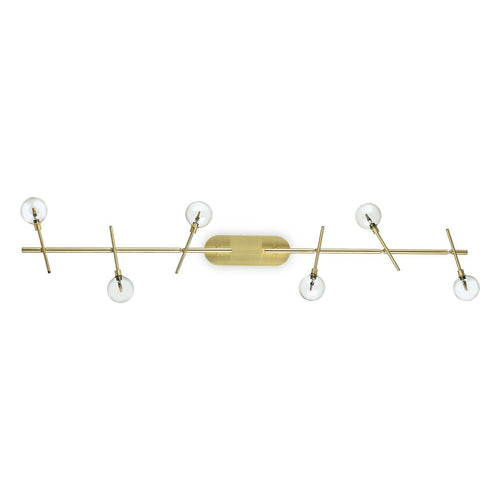 Ideal Lux Maracas - 6 Lichts Plafondlamp Antiek Messing