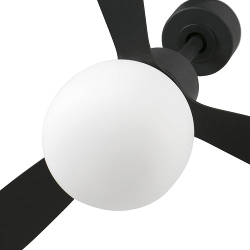 Faro Amelia Grote Ball Led Zwart Plafondventilator 20W 2700K, 6 Snelheden