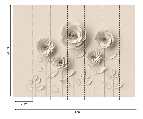 One Wall one Role fotobehang 3D-motief beige - 371 x 280 cm - AS-382931