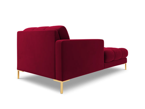 Cosmopolitan Design linker meridiaan Bali flueel, rood - 185x102x75cm