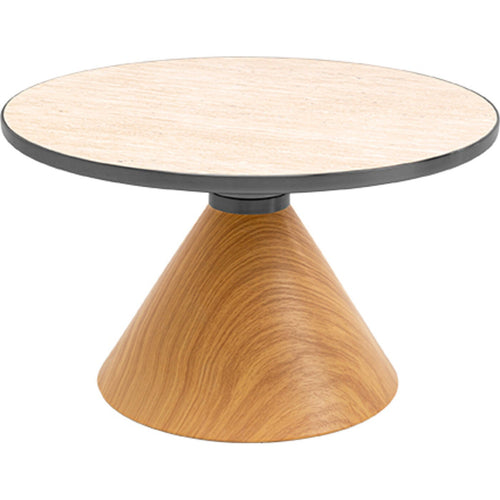 Kare Design Salontafel Cono Travertino Ø70cm eik