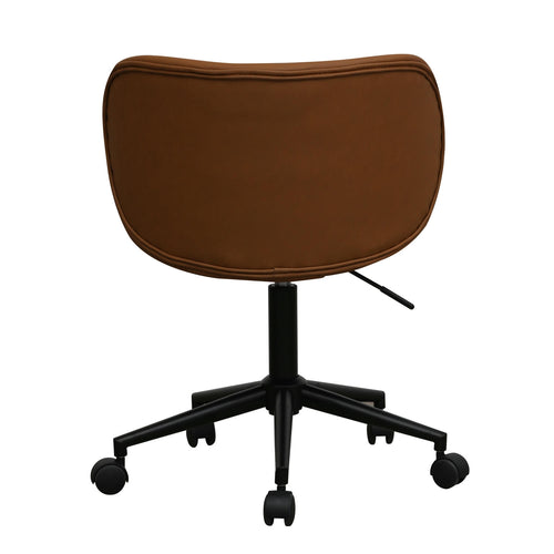Furnhouse bureaustoel Bobo - Cognacbruin - Kunstleer - 56x57x71