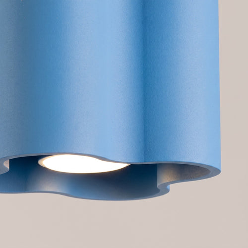 Sollux Lighting Plafondlamp OVIO 1 azuurblauw GU10 - 12x12x10cm
