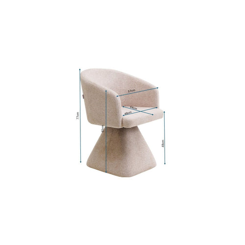 Kare Design Draaistoel met armleuningen Melli bruin