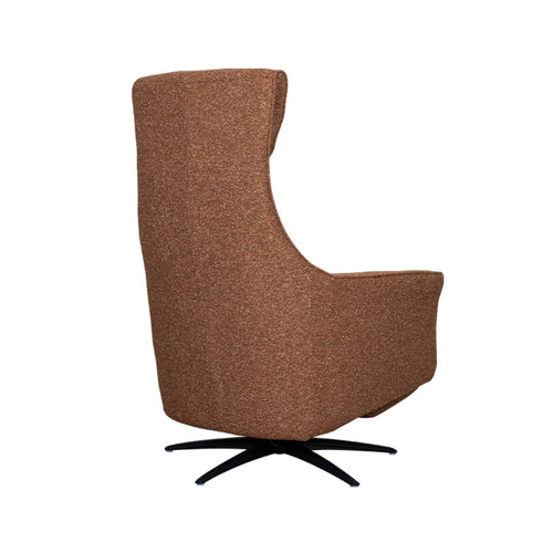 LABEL51 Fauteuil Lund Elektrisch - Oranje Bouclé - Draaibaar