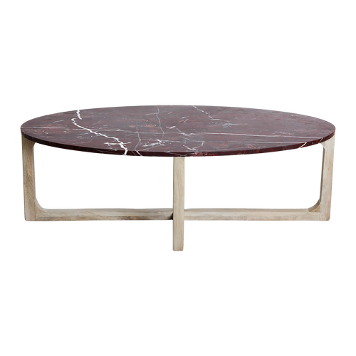 Raw Materials ovale salontafel marmer Cherry - 120x60x38 cm