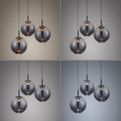Neuhaus PURE hanglamp E-Infinity - 3 lichts - 50  x 240   cm - antraciet