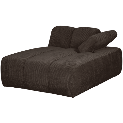 WOOOD chaise longue element rechts Mojo - Ribstof - Bruin-74x162x122cm - vtwonen shop