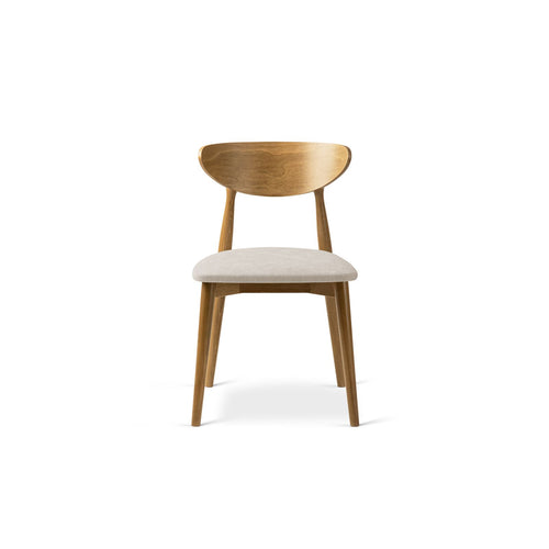 Set van 2 stoelen Leon chenille beige - 48x47.5x79cm