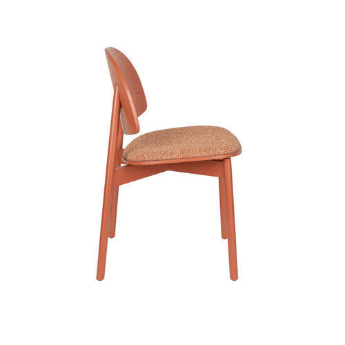 Zuiver Sunrise Eetkamerstoelen Hout Rood - Set van 2